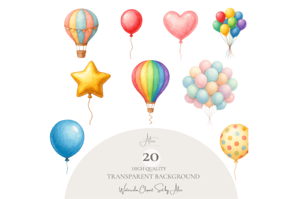 Balloon Clipart Set: A Versatile Design Resource for Creative Professionals