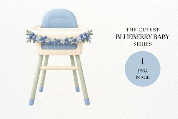 Blueberry Berry 1st Birthday High Chair: A Creative Design Asset