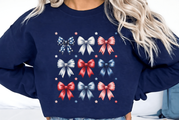 Celebrate with Style: The Ultimate Patriotic Bows PNG Clipart Bundle
