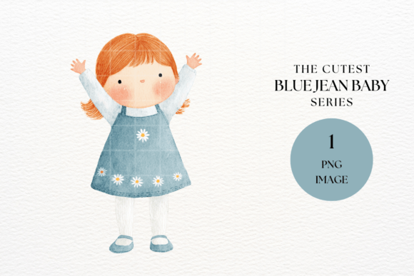 Cute Baby Girl Daisy Dress Clipart Art: A Versatile Design Companion