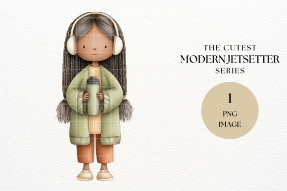 Elevating Visual Storytelling: The Strategic Value of Cozy Travel Girl Watercolor Clipart in Modern Design