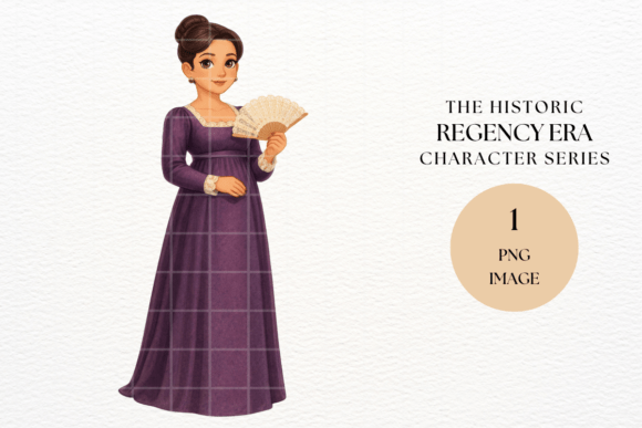 Enhancing Visual Storytelling with the Regency Lady Clipart