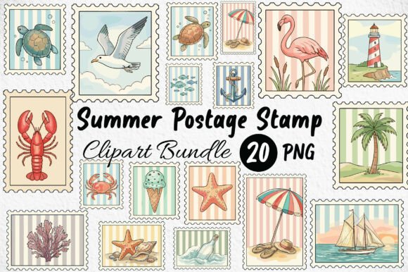 Exploring the Charm of Summer Postage Stamp Clipart for Creative Projects