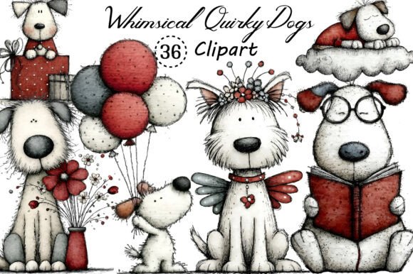 Exploring the Whimsical Quirky Dogs Clipart Bundle for Creative Projects