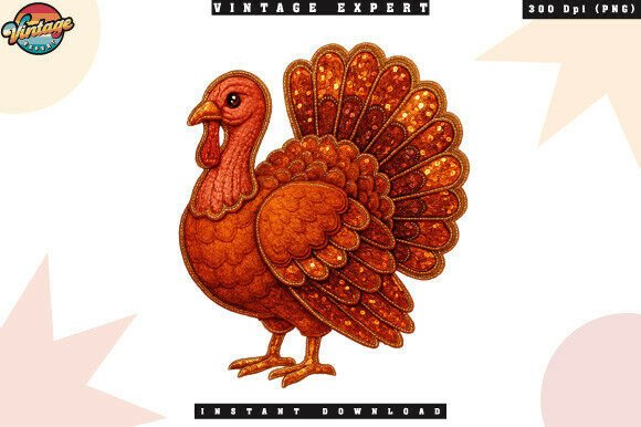 Patchwork Turkey Crochet Yarn Faux PNG: A Versatile Design Resource for Autumn Crafts and Digital Projects