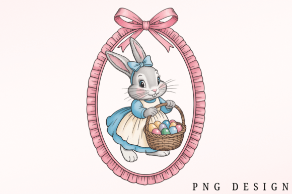 Retro Easter Bunny PNG Clipart Design
