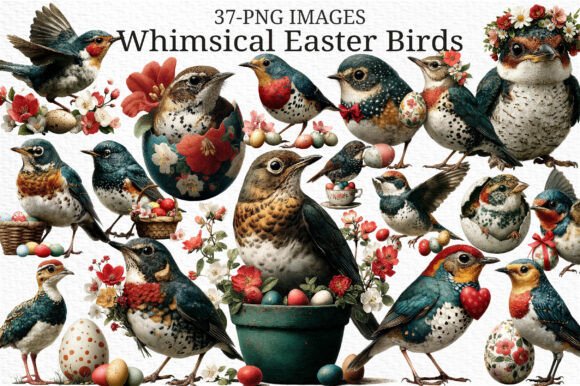 Whimsical Easter Birds Clipart PNG: A Guide to Spring Design Assets
